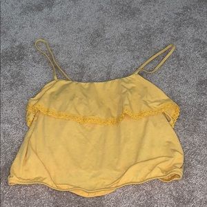 yellow bubble crop top